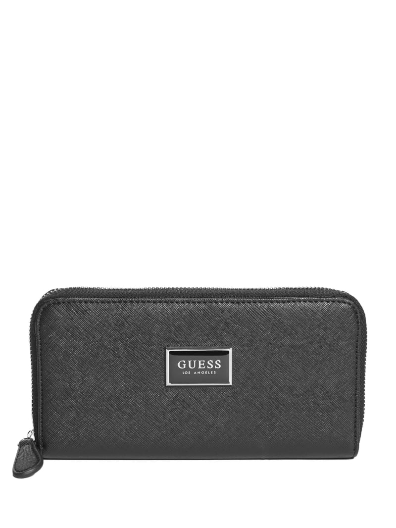 Guess James Logo Medium Zip Around Wallet in Red