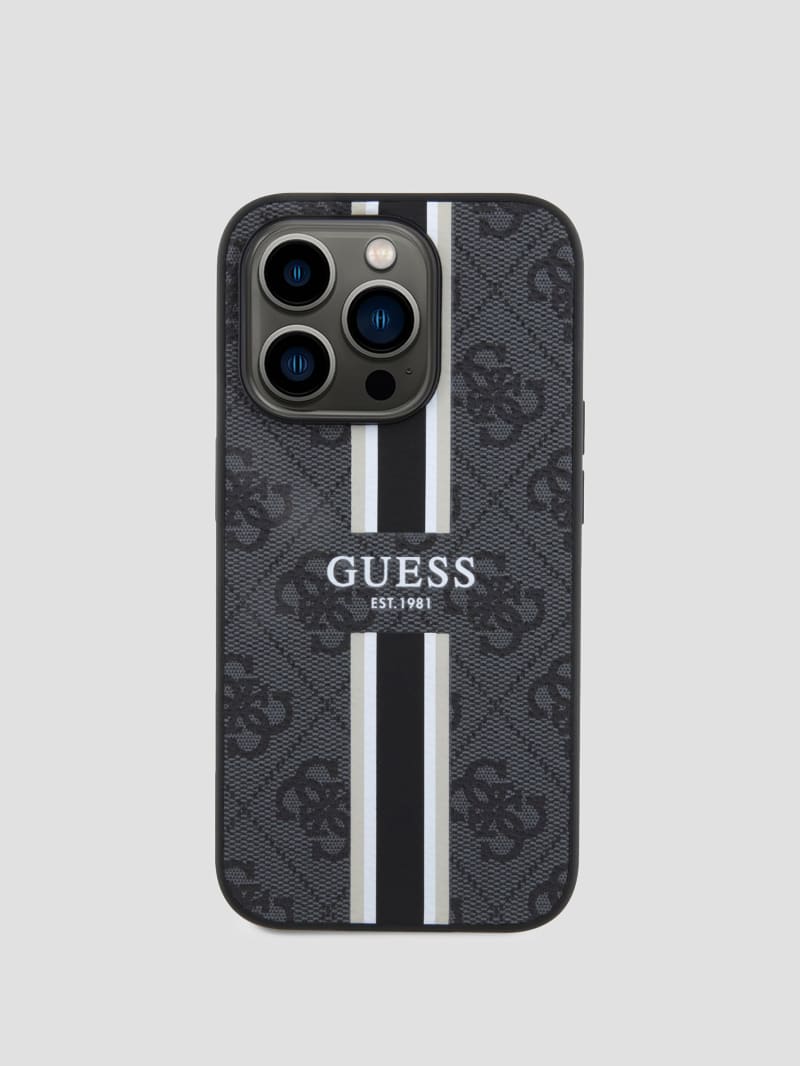 Quattro G Striped iPhone 15 Pro Case | GUESS