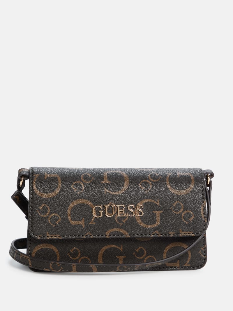 Eldoria Enlarged Logo Mini Crossbody | GUESS Factory Ca