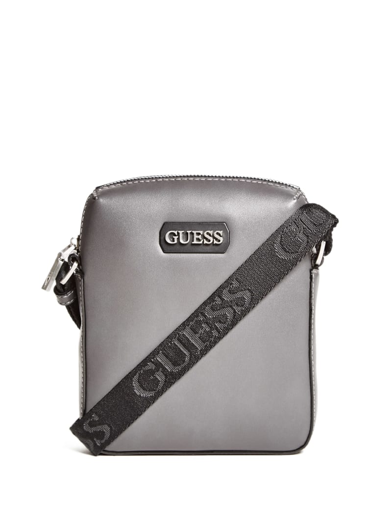 gray guess purse