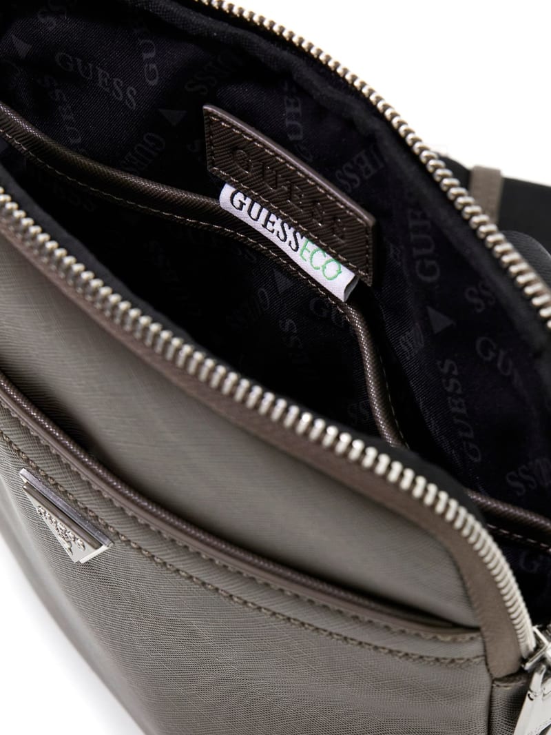 Eco Saffiano Flat Crossbody