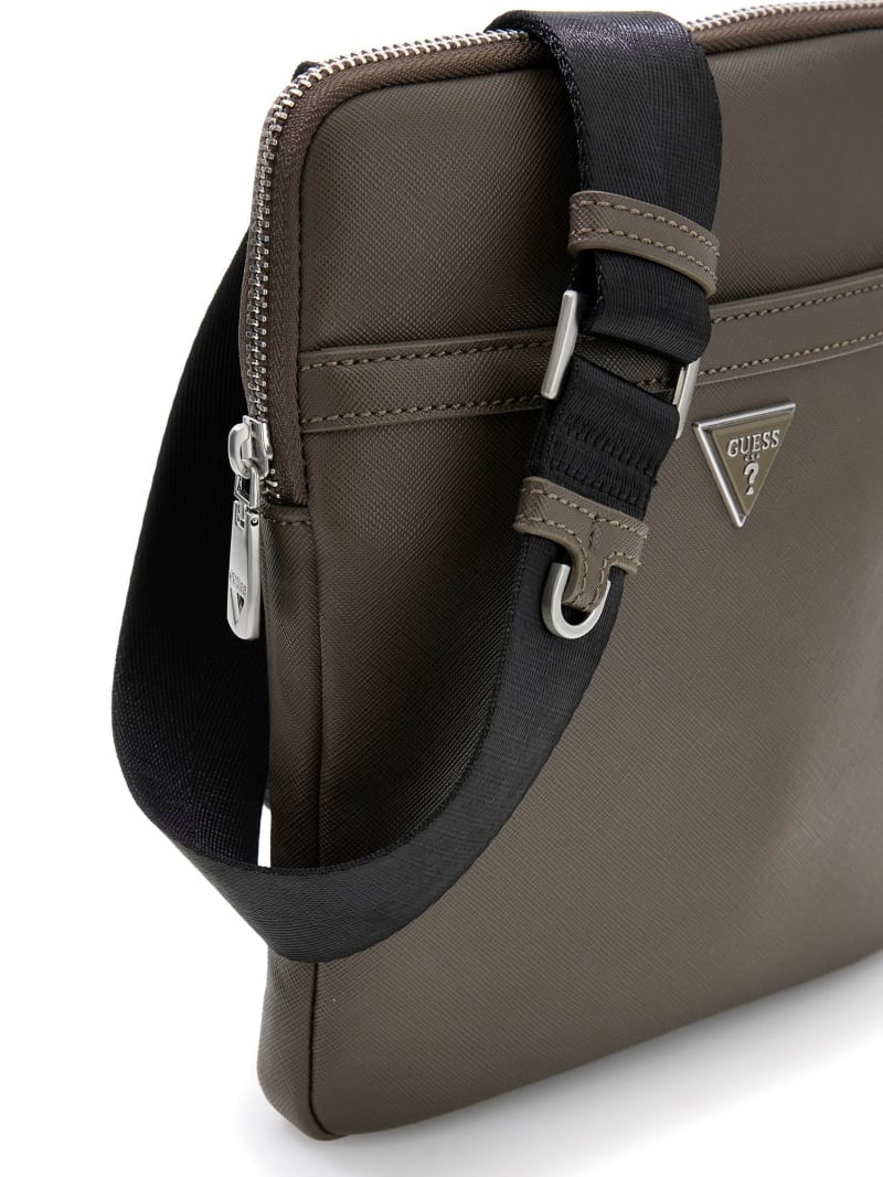 Eco Saffiano Flat Crossbody