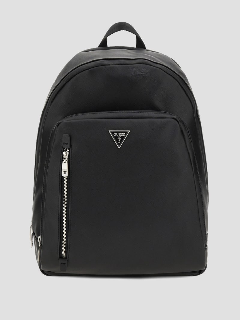 Faux-Leather Saffiano Backpack | GUESS