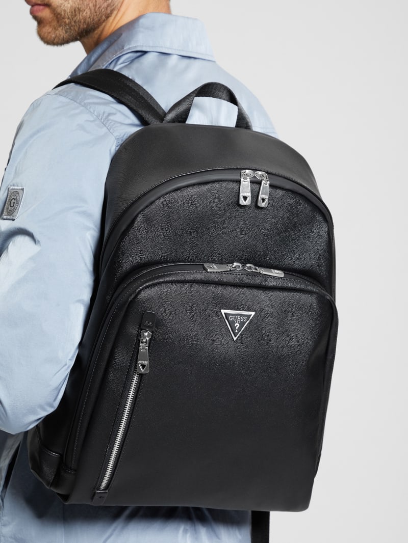 Faux Leather Saffiano Backpack GUESS