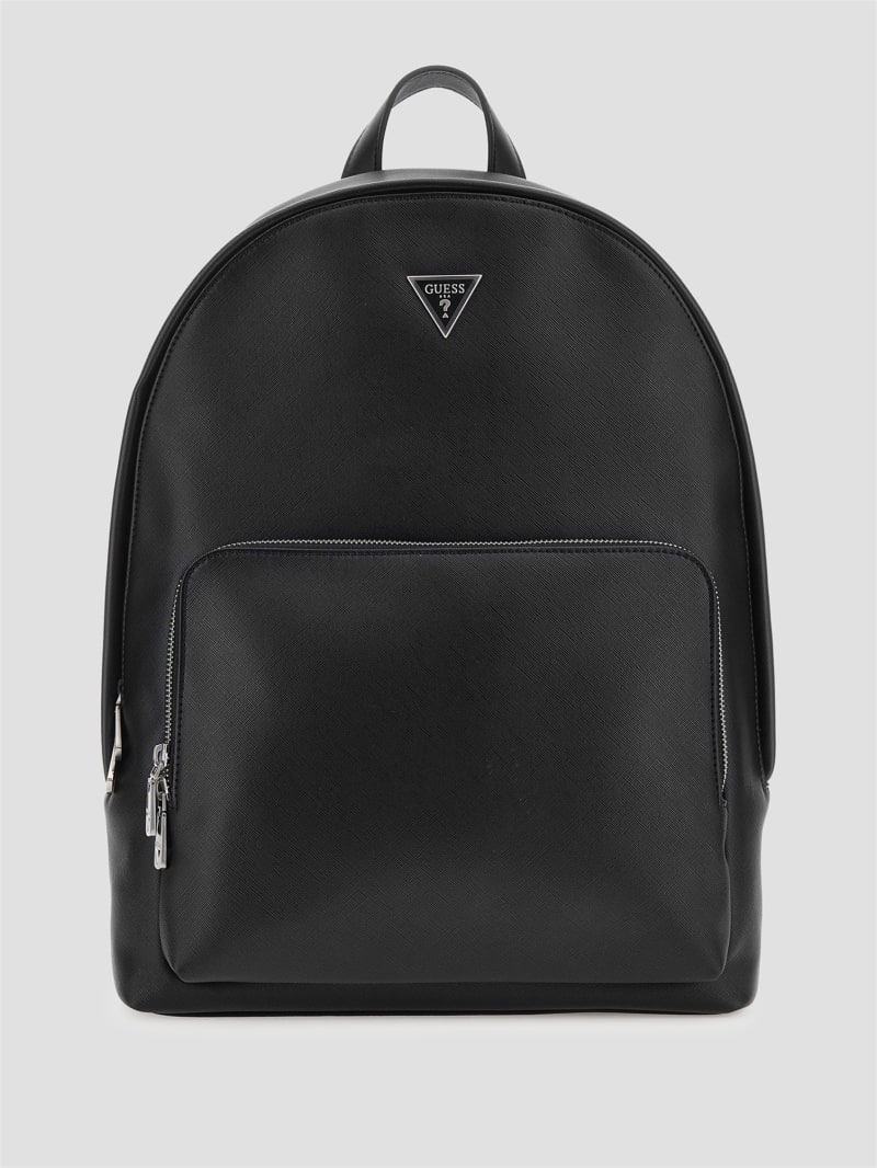 Grey faux leather backpack clearance