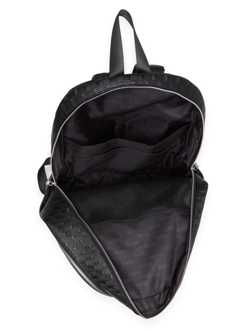 GUESS Eco Torino G-Wave バックパック★高級感×実用性◎ Eco Torino Debossed G-Wave Rounded Backpack | GUESS
