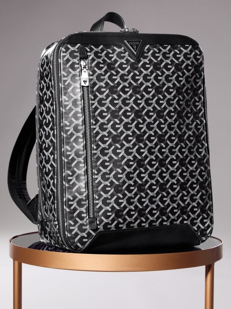 G Woven Compact Squared Backpack GUESS Canada
