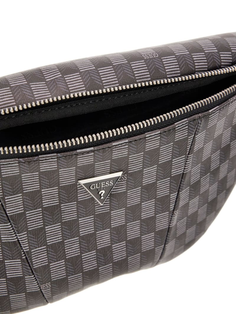 Guess waist bag black best sale