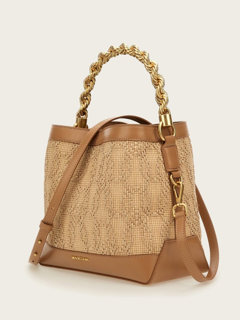 Aida Straw Woven Bucket Bag