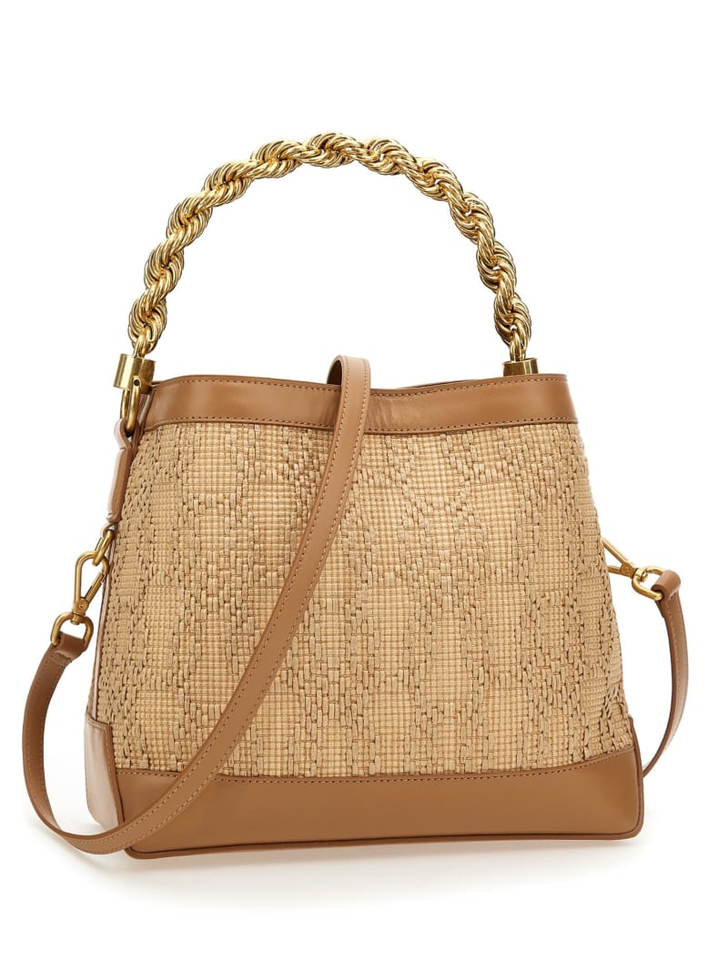 Aida Straw Woven Bucket Bag