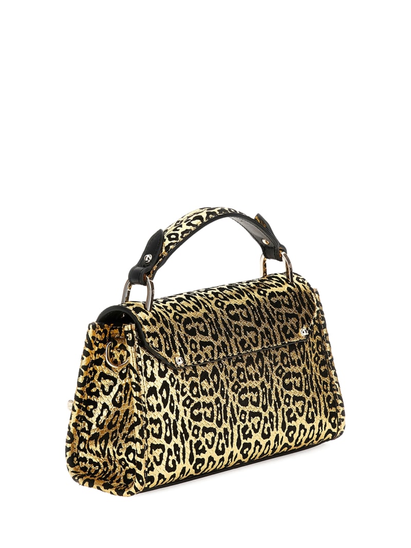 Iris Leopard Mini Top Handle Bag