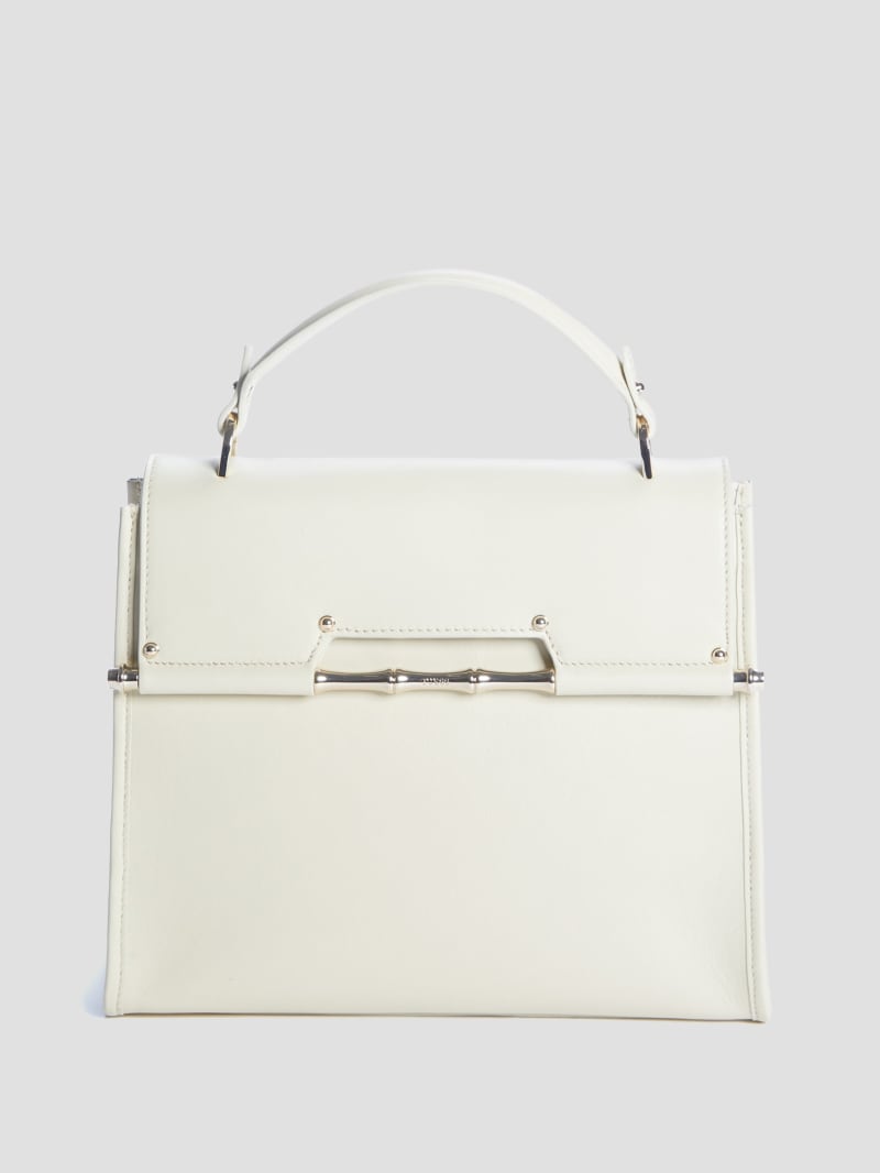 White top handle handbag sale