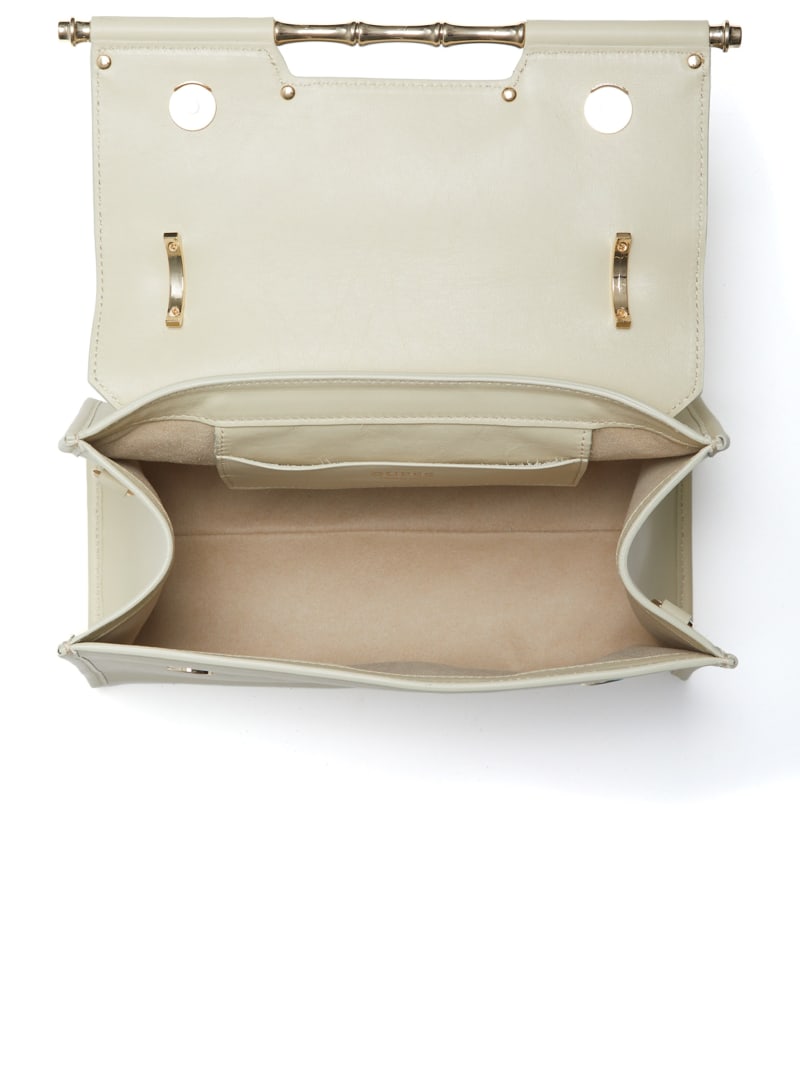Iris Leather Top Handle Bag