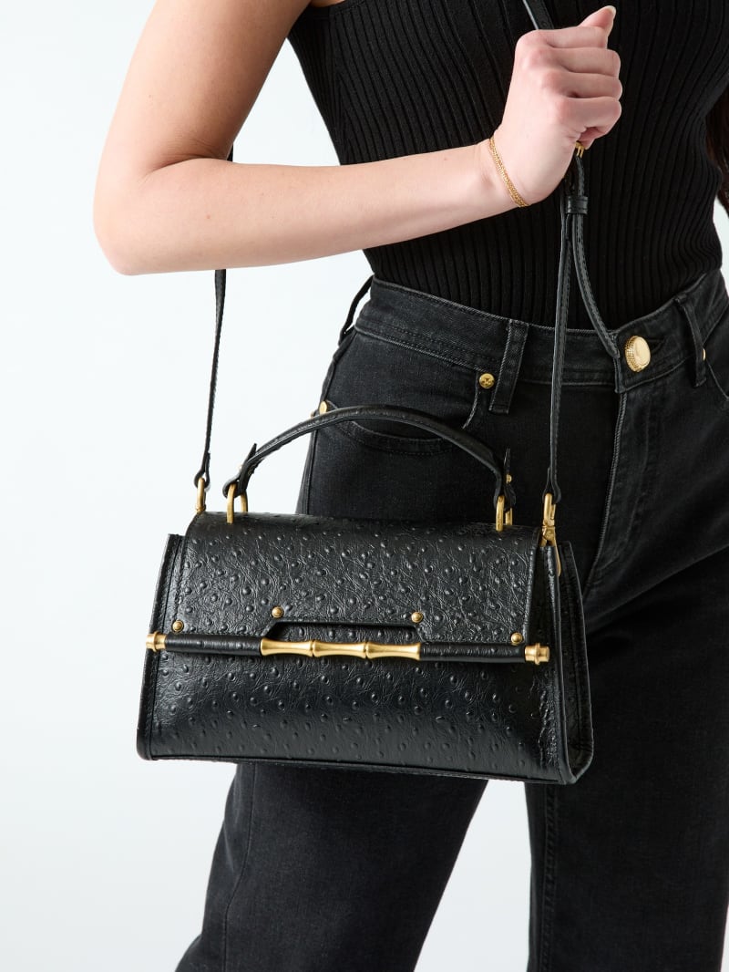 Iris Bamboo Mini Leather Satchel