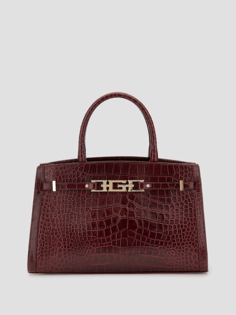 Cristina Croc Medium Satchel