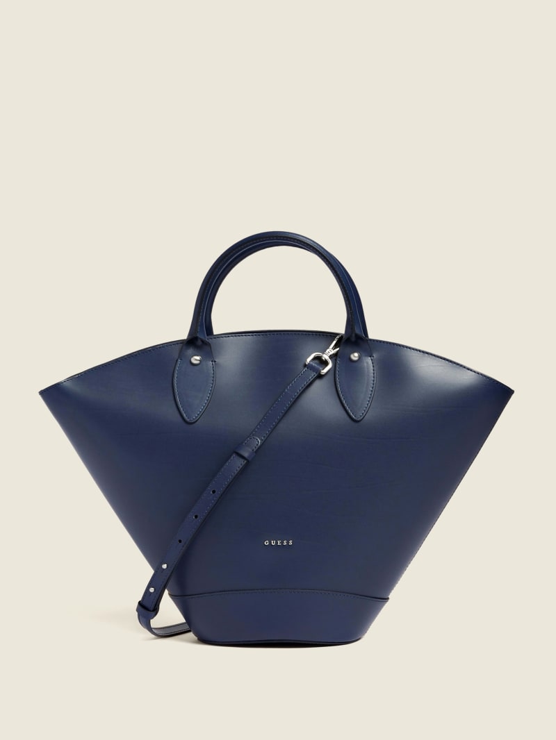 blue guess tote bag