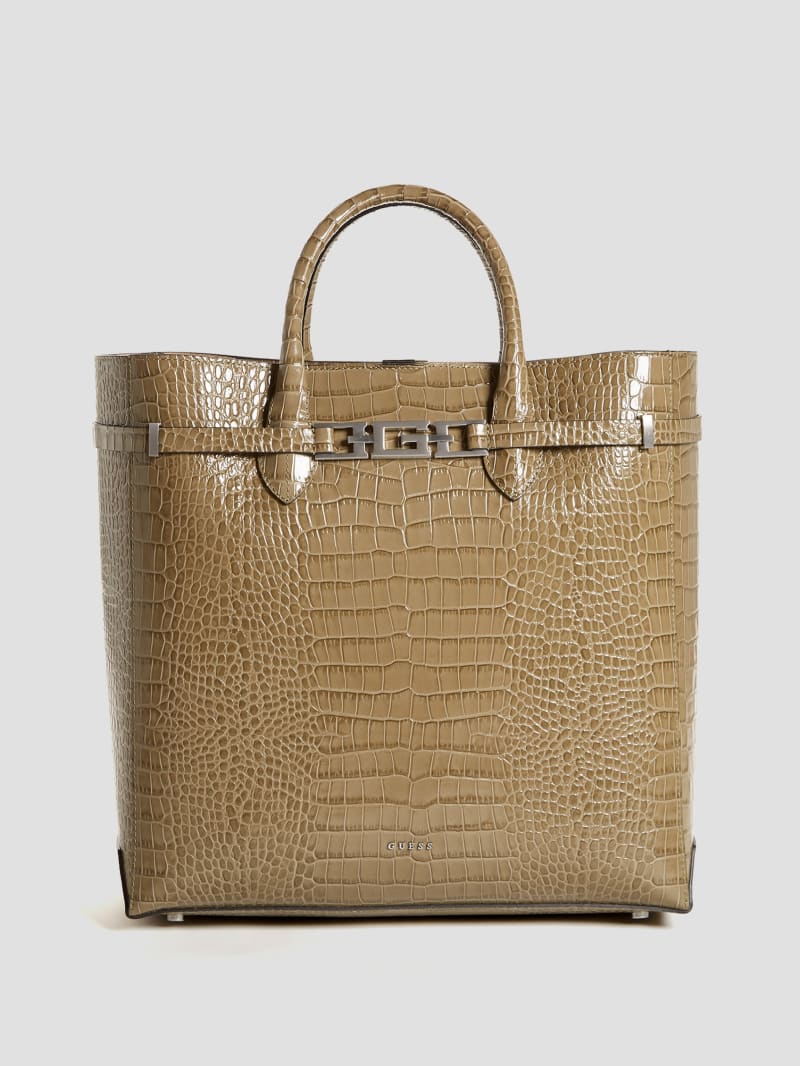 Cristina Croc Leather Tote