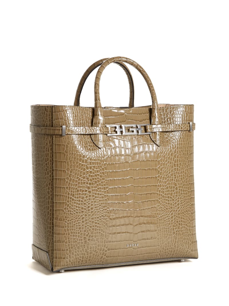 Cristina Croc Leather Tote