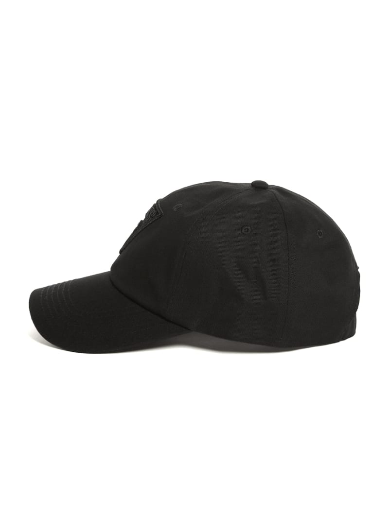 ★★Guess★★ Mini triangle logo basic ball cap MN1A1051 Guess Triangle Logo Baseball Hat All Black Strap & Clasp