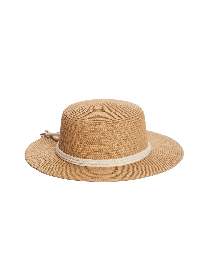 Straw Boater Hat with Rope GUESS Canada