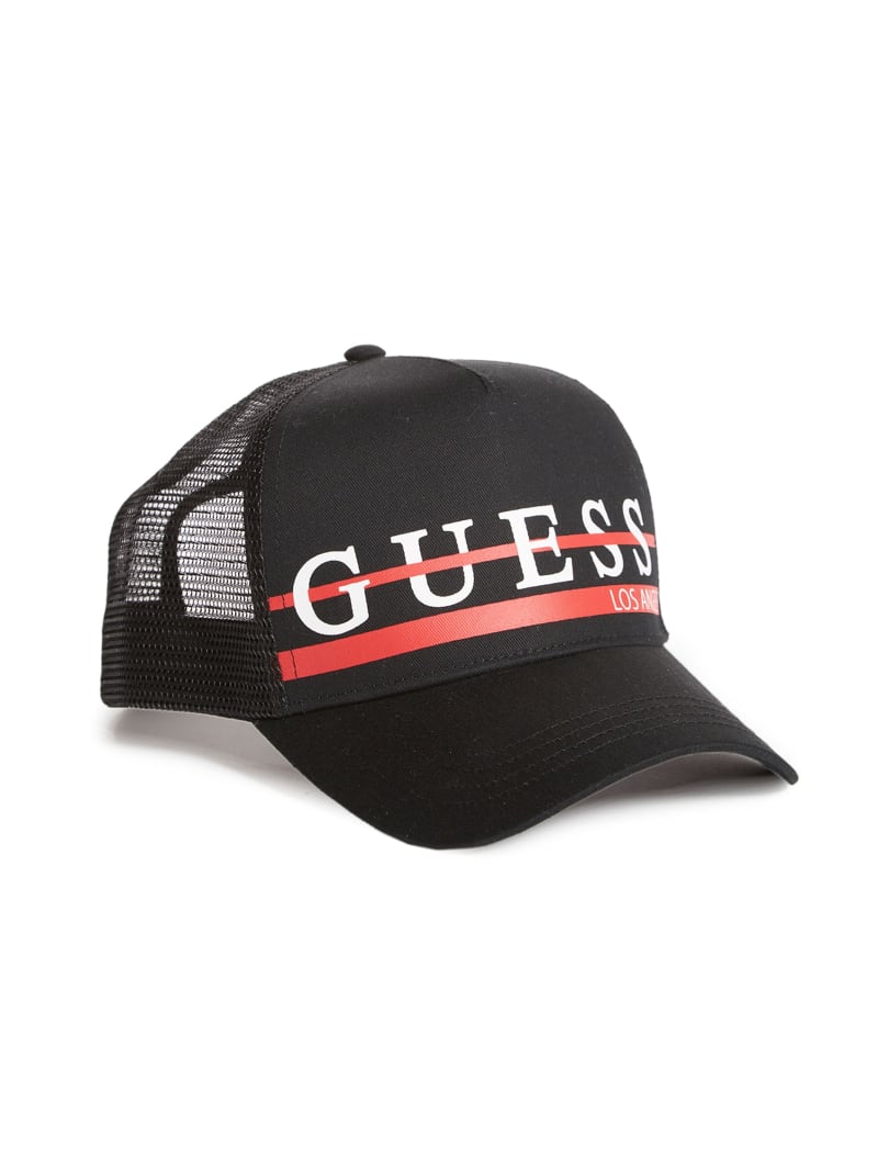 Striped Logo Trucker Hat