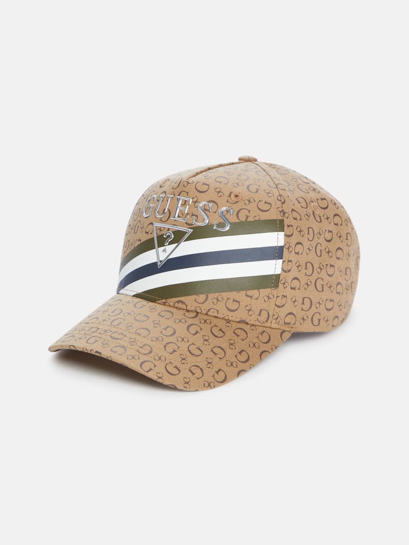 Logo Striped Baseball Hat