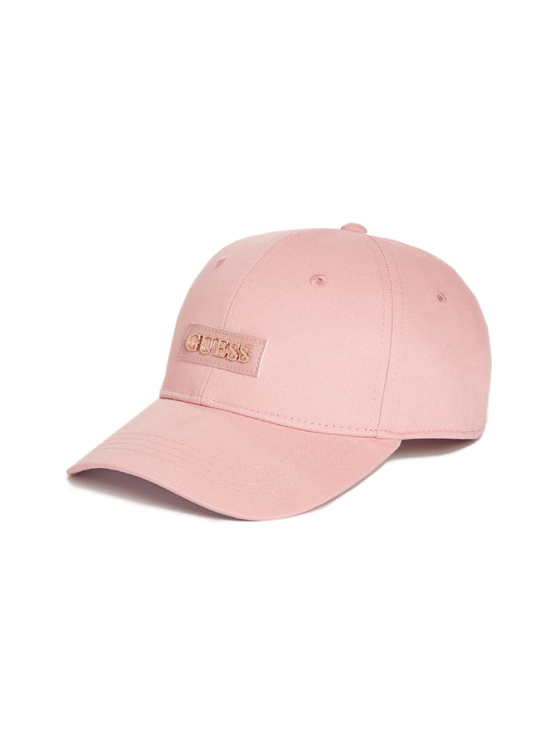 Faux-Leather Logo Patch Baseball Hat