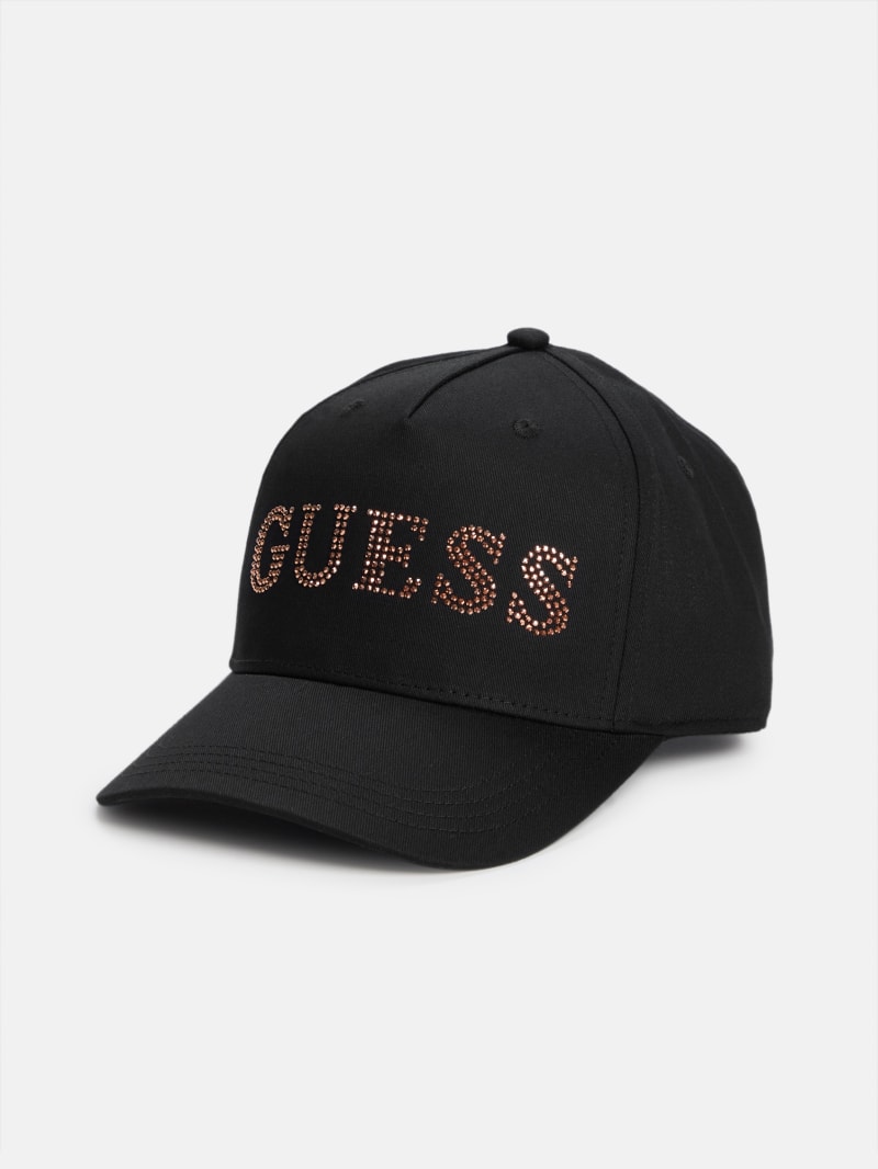 Rhinestone Logo Baseball Hat | GUESS Factory