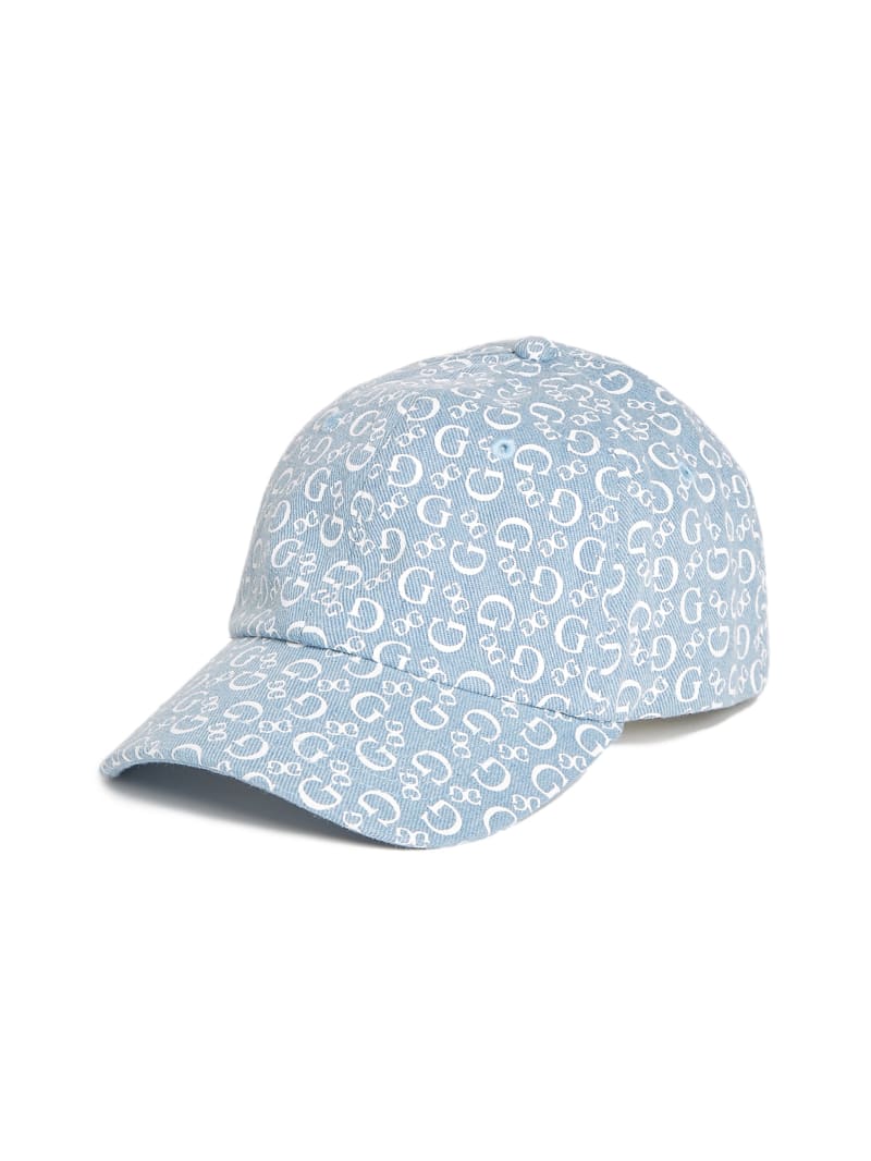 Denim Logo Print Baseball Hat