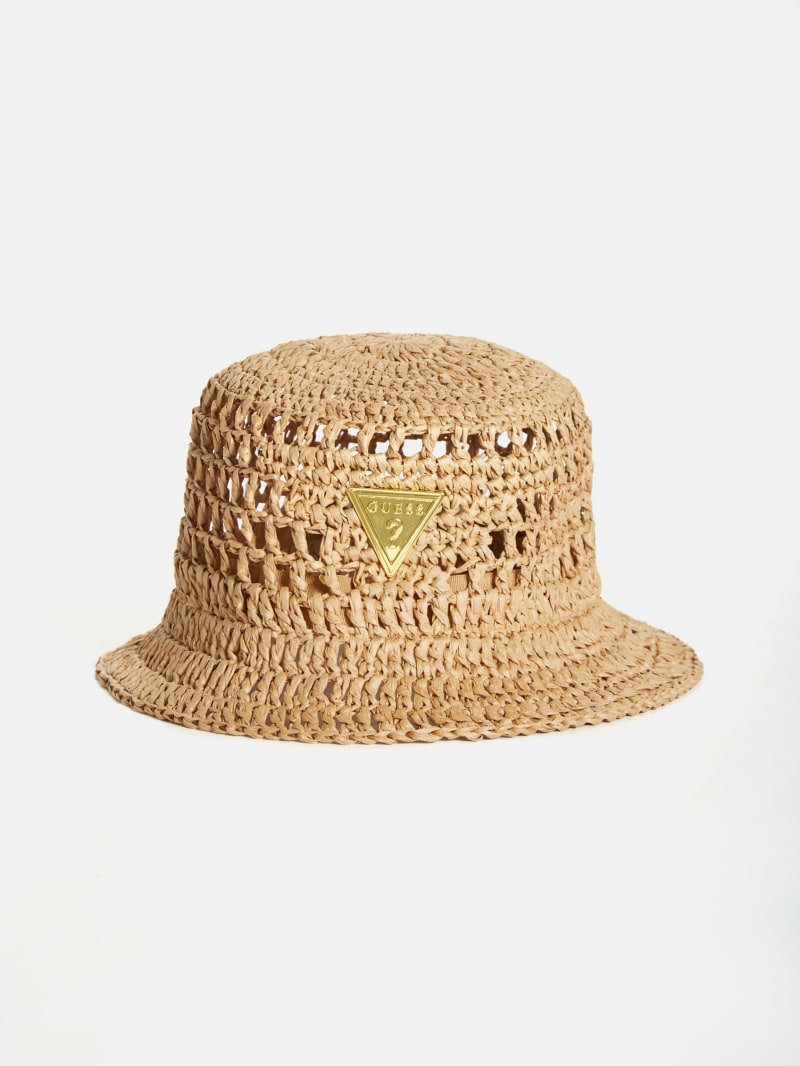 Woven Straw Bucket Hat GUESS Factory