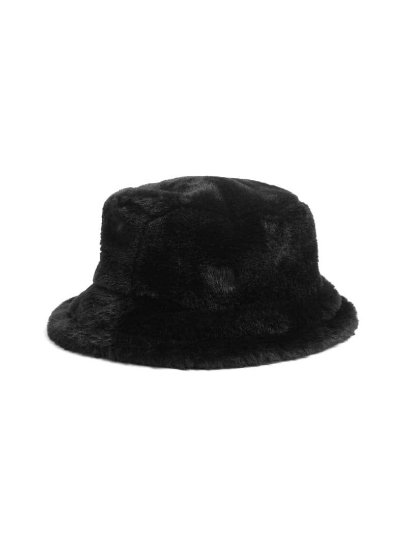 Reversible Faux Fur Bucket Hat GUESS