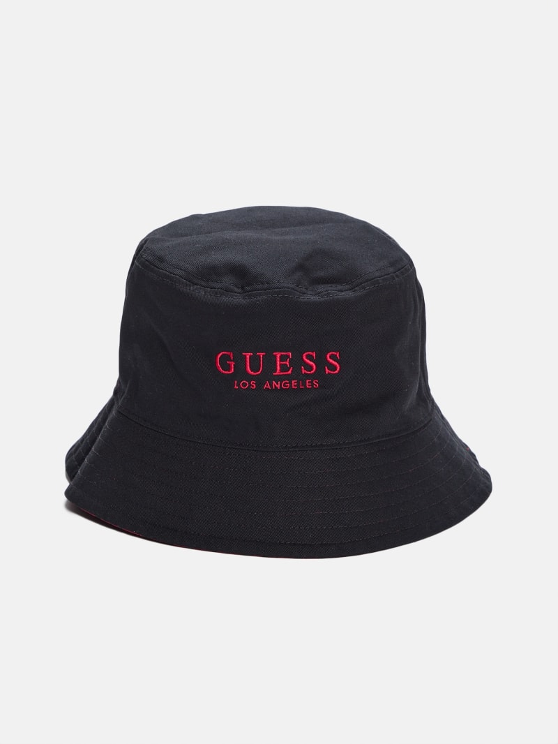 Reversible Embroidered Logo Bucket Hat