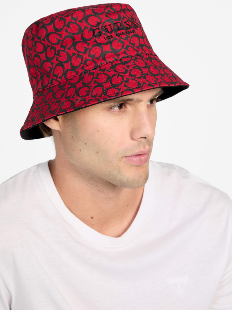 Reversible Embroidered Logo Bucket Hat