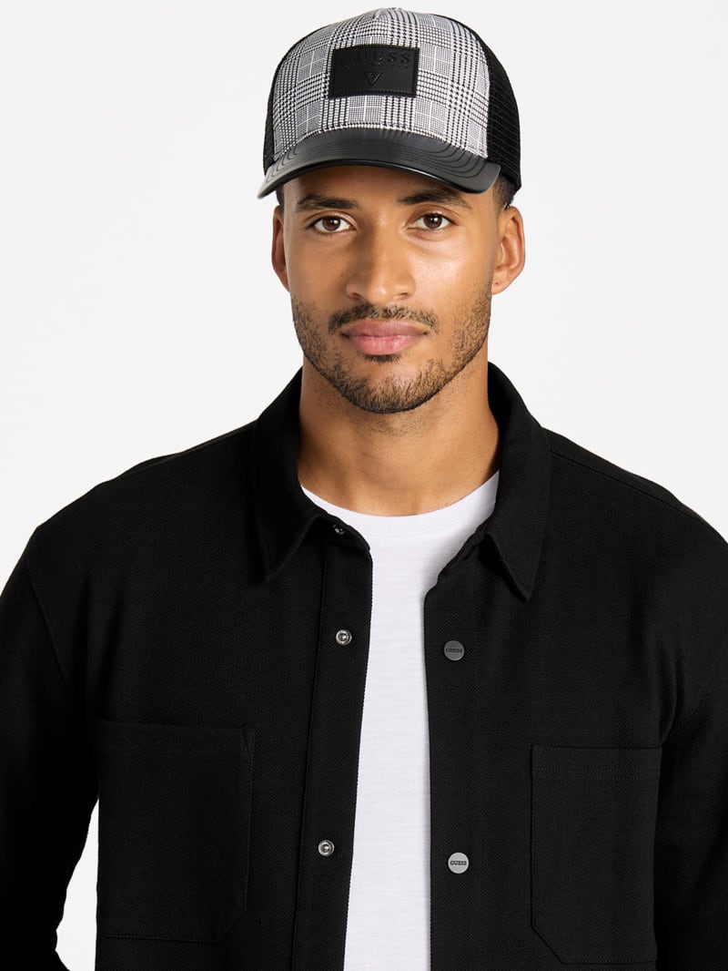 Houndstooth Baseball Hat | GUESS Factory Ca