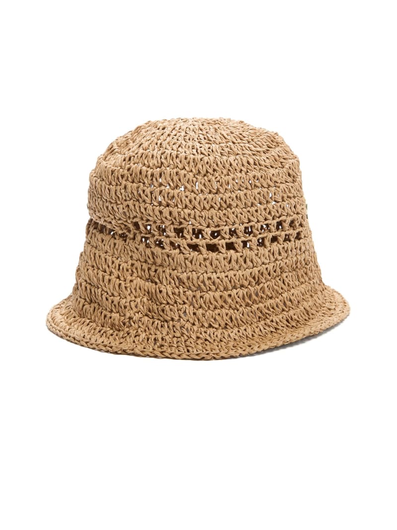Woven Raffia Bucket Hat | GUESS Factory