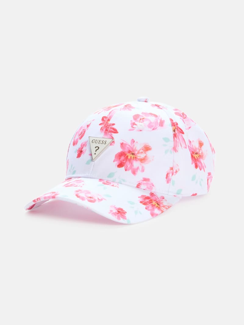 Floral Logo Baseball Hat | GUESS Factory