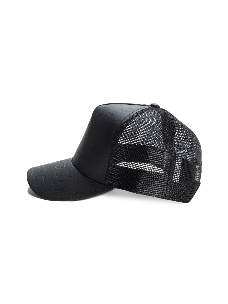Debossed Logo Faux-Leather Baseball Hat | GUESS Factory