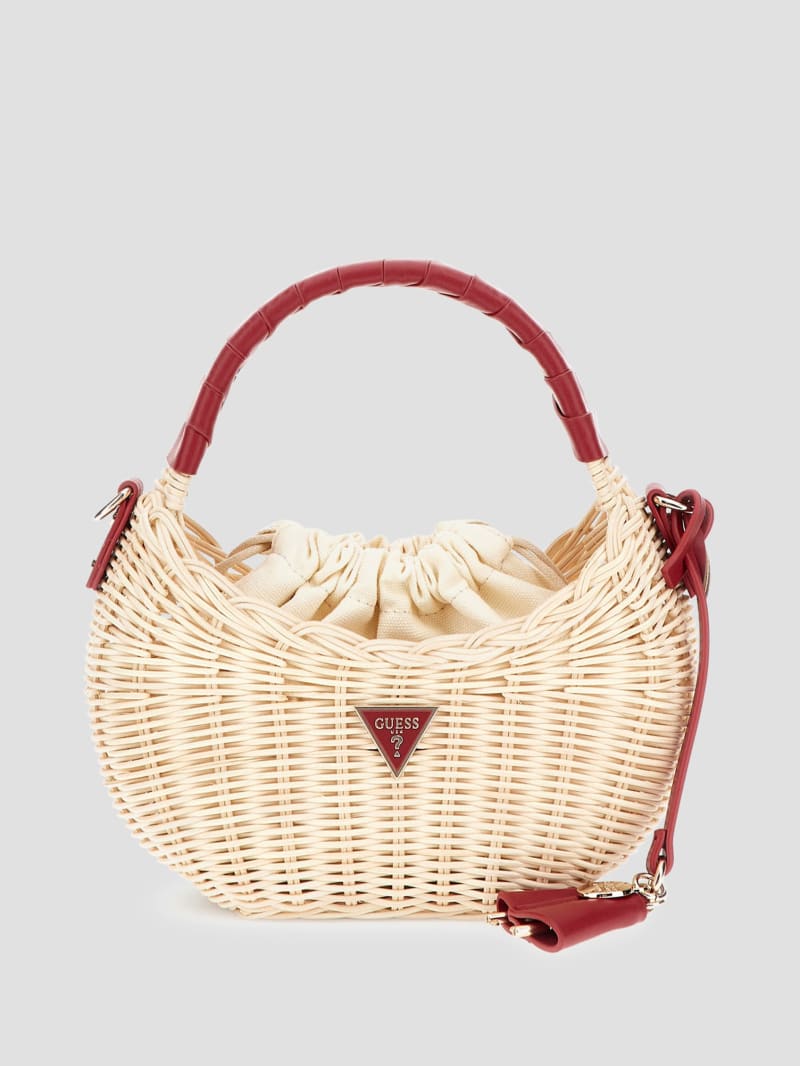 Sveiney Straw Mini Shoulder Bag GUESS Canada