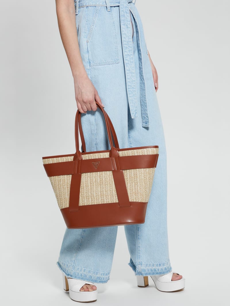 Tuane Raffia Tote | GUESS Canada