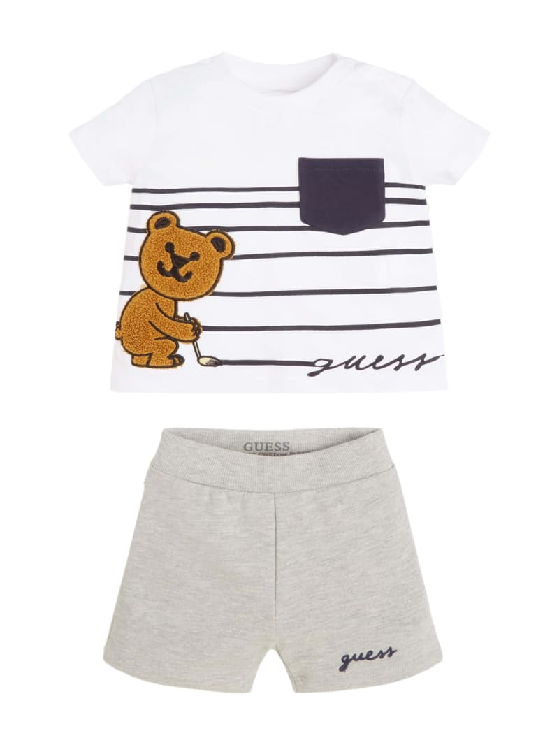 Striped Bear Tee and Shorts Set (3-18M)