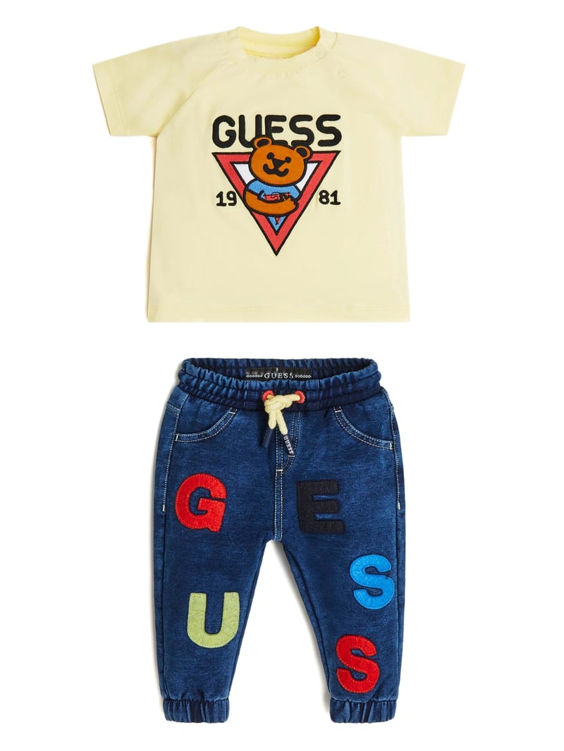 Patch Tee and Denim Pants Set (3-24M)