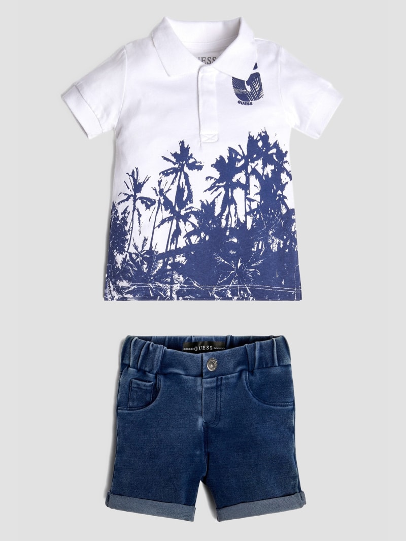 Polo and Denim Shorts Set (0-24M)