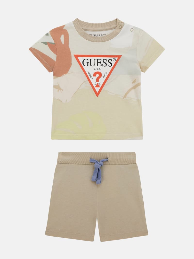 GUESS® Desert Print Tee and Drawstring Shorts Set (0-24M)