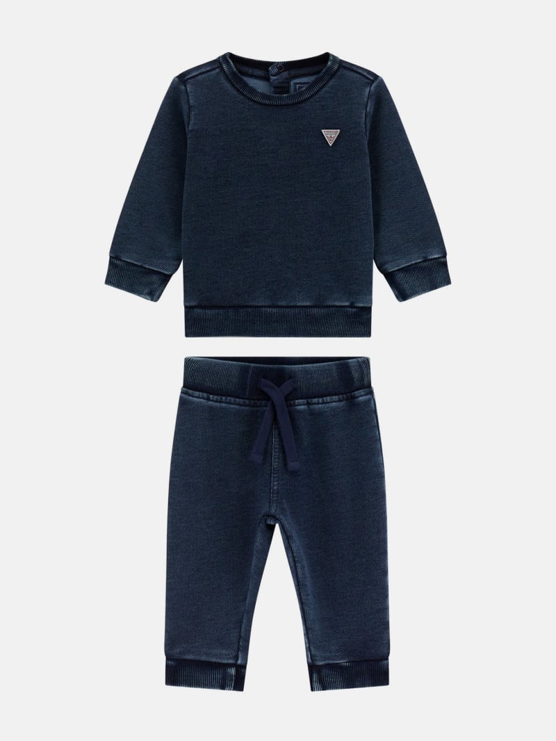 GUESS® Kids Washed Denim Sweatshirt and Pants (0-24M) Boys