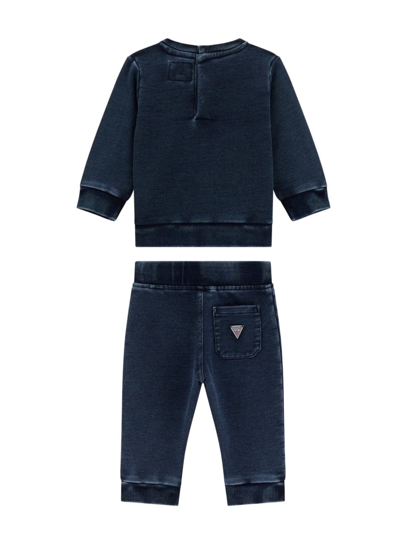 GUESS® Washed Denim Sweatshirt and Pants (0-24M)