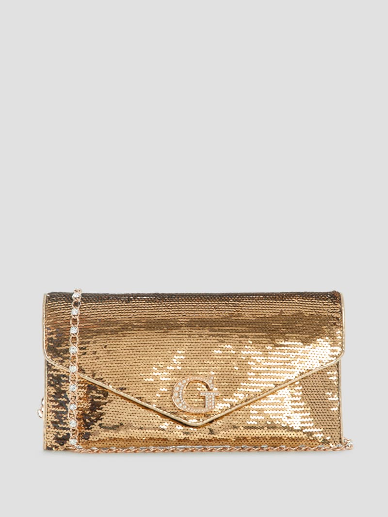 Virtual Sequin Fold-Over Clutch