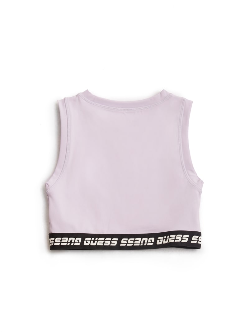 NEW Girls Shirt Tank Top Size 7-8 Medium Pink Gray Stripe Sleeveless Summer 