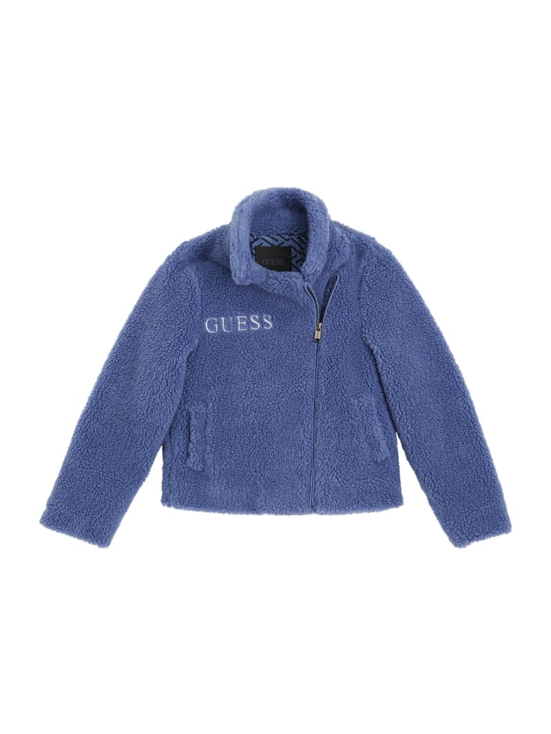 Daria Faux Sherpa Moto Jacket Kids 7 16