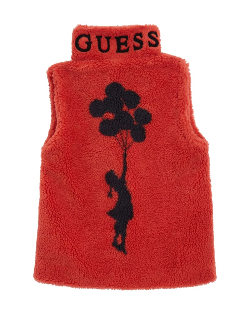 Guess Baby Girls 3-24 Months Sleeveless Faux-Fur Vest, Long-Sleeve