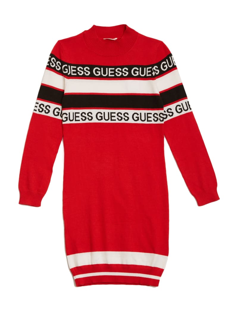 Jacquard Stripe Logo Sweater Dress (7-14)